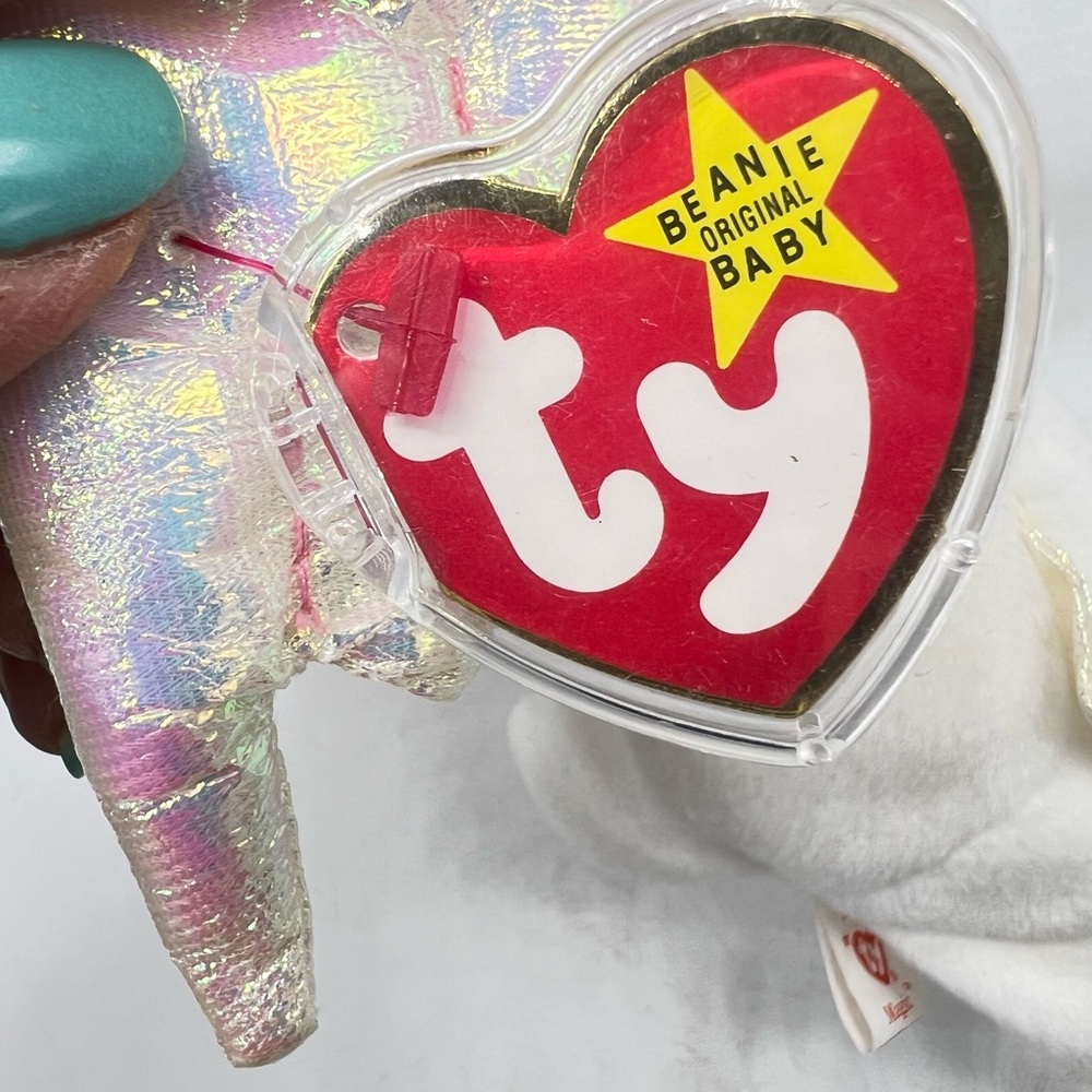 Vintage 1995 Ty Magic the Dragon Beanie Babies Collection RARE Plush PVC Pellets - Picture 4 of 17